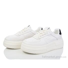 Кросівки жіночі модні Весна/осінь 149-56 white-black (8 пар р.36-40) "Violeta" недорого оптом від прямого постачальника