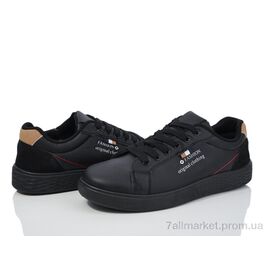 Кросівки чоловічі модні Весна/осінь 9-769(9-780) black (8 пар р.40-45) "Violeta" недорого оптом від прямого постачальника