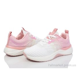 Кросівки жіночі модні Весна/осінь 149-59 white-pink (8 пар р.36-41) "Violeta" недорого оптом від прямого постачальника
