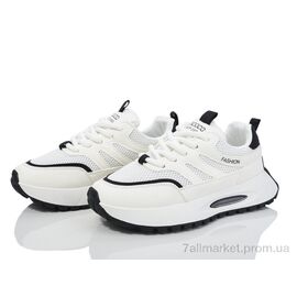 Кросівки жіночі модні Весна/осінь 176-43-4 white-black (8 пар р.36-41) "Violeta" недорого оптом від прямого постачальника