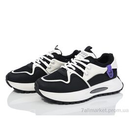 Кросівки жіночі модні Весна/осінь 176-42-2 black (8 пар р.36-41) "Violeta" недорого оптом від прямого постачальника