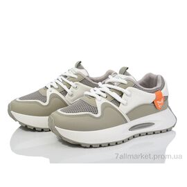 Кросівки жіночі модні Весна/осінь 176-42-1 oliva-green (8 пар р.36-41) "Violeta" недорого оптом від прямого постачальника