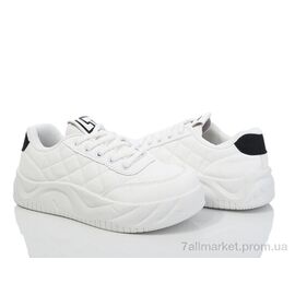 Кросівки жіночі модні Весна/осінь 149-55 white-black (8 пар р.36-41) "Violeta" недорого оптом від прямого постачальника