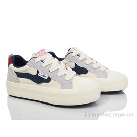 Кеди жіночі стильні Весна/осінь 170-29 white-grey (8 пар р.36-41) "Violeta" недорого оптом від прямого постачальника