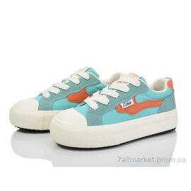 Кеди жіночі стильні Весна/осінь 170-29 blue-orange (8 пар р.36-41) "Violeta" недорого оптом від прямого постачальника