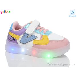 Кросівки дитячі модні Весна/осінь L765-6 LED (10 пар р.26-30) "Yalike" недорого оптом від прямого постачальника