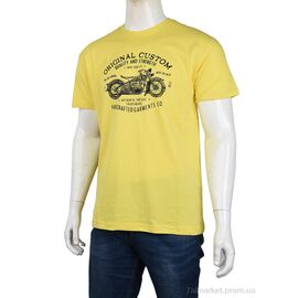 Футболка чоловіча Літо 3707-097-3 yellow (4 шт. р.сіткаM-2XL) "Мир" недорого оптом від прямого постачальника