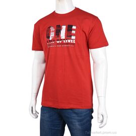 Футболка чоловіча Літо 3707-073-2 red (4 шт. р.сіткаM-2XL) "Мир" недорого оптом від прямого постачальника