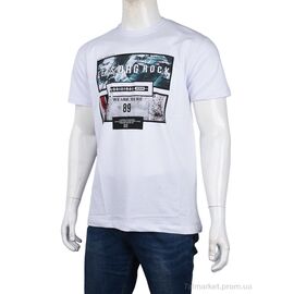 Футболка чоловіча Літо 3707-112-1 white (4 шт. р.сіткаM-2XL) "Мир" недорого оптом від прямого постачальника