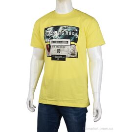 Футболка чоловіча Літо 3707-112-7-yellow (4 шт. р.сіткаM-2XL) "Мир" недорого оптом від прямого постачальника