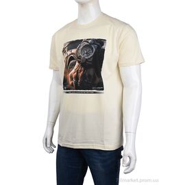 Футболка чоловіча Літо 3707-113-9 beige (4 шт. р.сіткаM-2XL) "Мир" недорого оптом від прямого постачальника