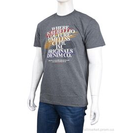 Футболка чоловіча Літо 3707-087-3 grey (4 шт. р.сіткаM-2XL) "Мир" недорого оптом від прямого постачальника