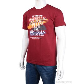 Футболка чоловіча Літо 3707-087-4 bordo (4 шт. р.сіткаM-2XL) "Мир" недорого оптом від прямого постачальника