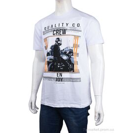 Фотография Футболка мужская Лето 3707-0095-4 white (4 шт. р.сетка M-2XL) "Мир" недорого оптом от прямого поставщика