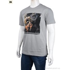 Фотография Футболка мужская Лето 3707-113-5 grey (4 шт. р.сетка M-2XL) "BIG" недорого оптом от прямого поставщика