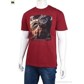 Фотография Футболка мужская Лето 3707-113-6 bordo (4 шт. р.сетка M-2XL) "BIG" недорого оптом от прямого поставщика