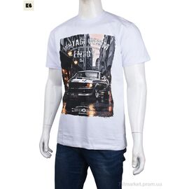 Футболка чоловіча Літо 3707-104-6 white (4 шт. р.сіткаM-2XL) "BIG" недорого оптом від прямого постачальника