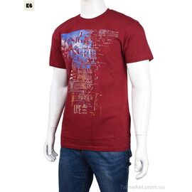 Футболка чоловіча Літо 3707-0057-2 bordo (4 шт. р.сіткаM-2XL) "BIG" недорого оптом від прямого постачальника