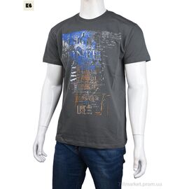 Футболка чоловіча Літо 3707-0057-3 khaki (4 шт. р.сіткаM-2XL) "BIG" недорого оптом від прямого постачальника