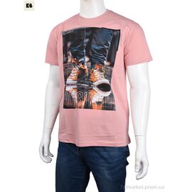 Футболка чоловіча Літо 3707-099-1 pink (4 шт. р.сіткаM-2XL) "BIG" недорого оптом від прямого постачальника