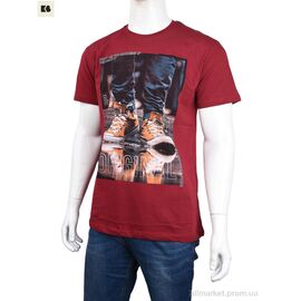 Фотография Футболка мужская Лето 3707-099-2 bordo (4 шт. р.сетка M-2XL) "BIG" недорого оптом от прямого поставщика