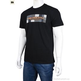 Фотография Футболка мужская Лето 3707-156 black (4 шт. р.сетка M-2XL) "BIG" недорого оптом от прямого поставщика