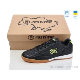 Футбольне взуття дитячі Весна/осінь DW024133 black-lime (8 пар р.36-40) "Restime" недорого оптом від прямого постачальника