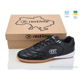Футбольне взуття чоловічі Весна/осінь DM024123 black (8 пар р.41-45) "Restime" недорого оптом від прямого постачальника
