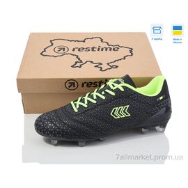 Футбольне взуття чоловічі Весна/осінь DM024412-2 black-lime (8 пар р.41-45) "Restime" недорого оптом від прямого постачальника