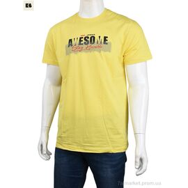 Фотография Футболка мужская Лето 3707-140-1 yellow (4 шт. р.сетка M-2XL) "BIG" недорого оптом от прямого поставщика