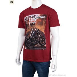 Фотография Футболка мужская Лето 3707-098 bordo (4 шт. р.сетка M-2XL) "BIG" недорого оптом от прямого поставщика