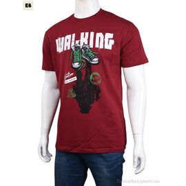 Фотография Футболка мужская Лето 3707-121 bordo (4 шт. р.сетка M-2XL) "BIG" недорого оптом от прямого поставщика