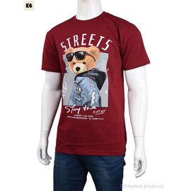 Фотография Футболка мужская Лето 3707-118 bordo (4 шт. р.сетка M-2XL) "BIG" недорого оптом от прямого поставщика