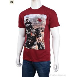 Фотография Футболка мужская Лето 3707-091-2 bordo (4 шт. р.сетка M-2XL) "BIG" недорого оптом от прямого поставщика