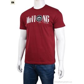 Фотография Футболка мужская Лето 3707-071-2 bordo (4 шт. р.сетка M-2XL) "BIG" недорого оптом от прямого поставщика