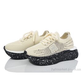 Фотография Кроссовки женские модные Лето 197-180 beige (8 пар р.36-40) "Violeta" недорого оптом от прямого поставщика