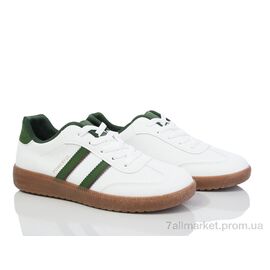 Кросівки жіночі модні Весна/осінь 172-47-4 white-green (8 пар р.36-41) "Violeta" недорого оптом від прямого постачальника