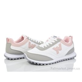 Кросівки жіночі модні Весна/осінь 182-56 grey-pink (8 пар р.36-41) "Violeta" недорого оптом від прямого постачальника