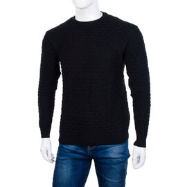 Фотография Свитер мужской 882 black р.M-XL "STREET" недорого оптом от прямого поставщика