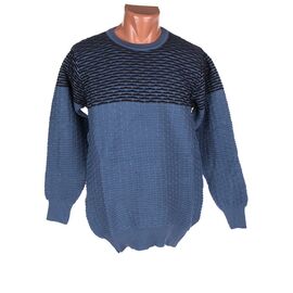 Фотография Свитер мужской 731 black-blue р.L-2XL "STREET" недорого оптом от прямого поставщика