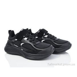 Фотография Кроссовки детские модные Весна/осень EC258 black-white (6 пар р.31-36) "Цветик" недорого оптом от прямого поставщика