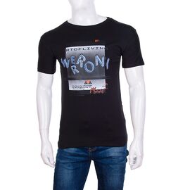 Фотография Футболка мужская 2008 black р.M-3XL "Naser" недорого оптом от прямого поставщика