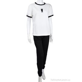 Фотография Женский костюм Лето 3708-3349-1 black (4 шт. р.сетка S-XL) "Мир" недорого оптом от прямого поставщика