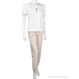 Фотография Женский костюм Лето 3708-3349-3 beige (4 шт. р.сетка S-XL) "Мир" недорого оптом от прямого поставщика