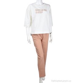 Фотография Женский костюм Лето 3708-107-2 beige (4 шт. р.сетка S-XL) "Мир" недорого оптом от прямого поставщика