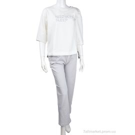 Фотография Женский костюм Лето 3708-107-3 grey (4 шт. р.сетка S-XL) "Мир" недорого оптом от прямого поставщика