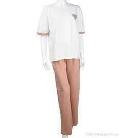 Фотография Женский костюм Лето 3708-112-2 beige (4 шт. р.сетка S-XL) "Мир" недорого оптом от прямого поставщика