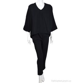 Фотография Женский костюм Лето 3708-60384-1 black (4 шт. р.сетка S-XL) "Мир" недорого оптом от прямого поставщика