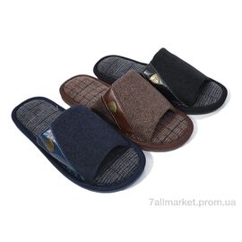 Тапки чоловічі домашні Весна/осінь WP611 mix (12 пар р.40-45) "Deshman" недорого оптом від прямого постачальника