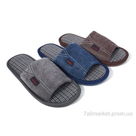 Тапки чоловічі домашні Весна/осінь WP610 mix (12 пар р.40-45) "Deshman" недорого оптом від прямого постачальника